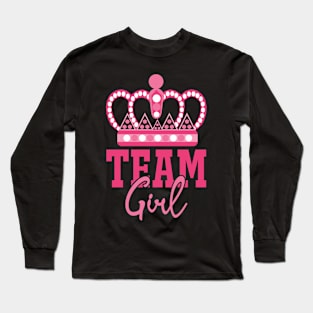 Pink Team Girl Team Boy Gender Reveal Party Long Sleeve T-Shirt